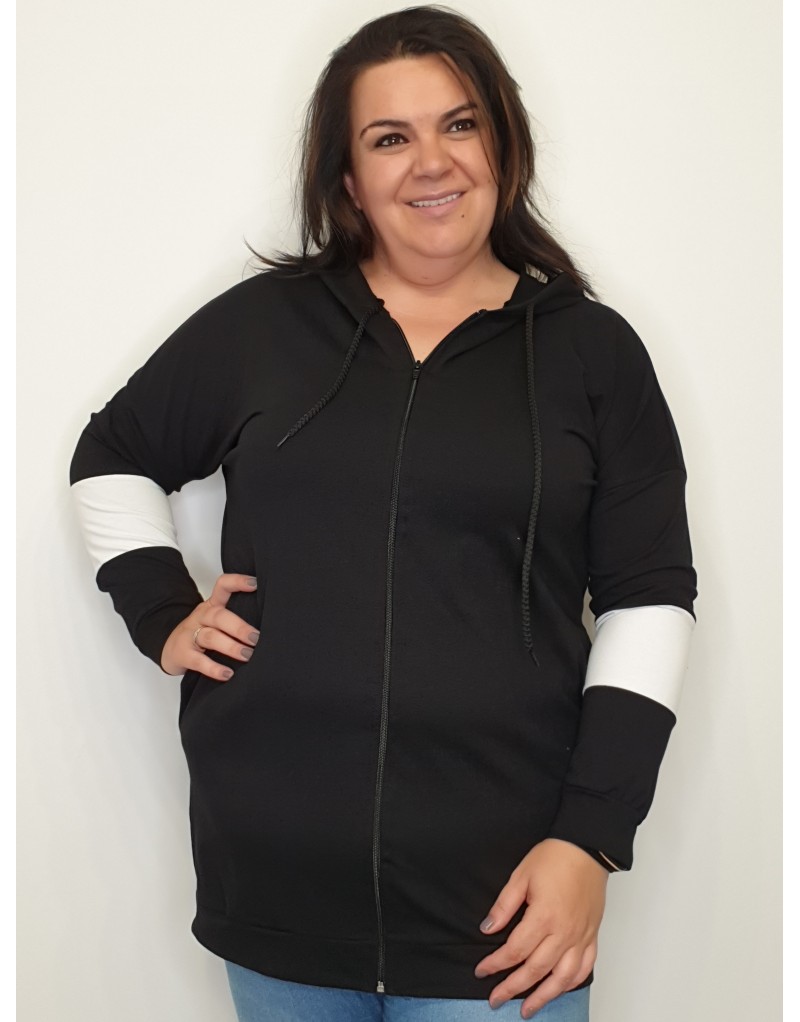TresXL Sudadera larga paz con capucha TresXL Sudadera larga paz con capucha